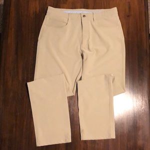 Men’s FootJoy Athletic Fit Pants - Tan, Size 34/32